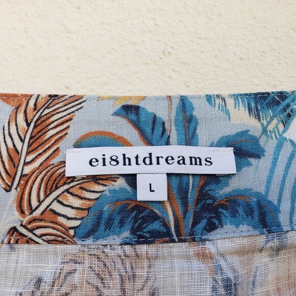 5/$100 SALE - Ei8ht Dreams Michelle Tiger Print Linen Dress - Picture 7 of 8